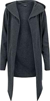 URBAN CLASSICS Cárdigan de Hombre, Sudaderas con Capucha y Mangas Largas, Suéter sin cierre, Algodón, Estilo Casual
