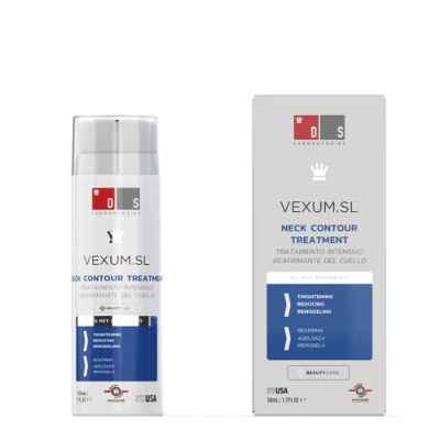 Vexum.SL Reductor de Papada de DS LABORATORIES Crema Reafirmante de Cuello, Escultor de Mandíbula, Crema Reafirmante de Cuello y Adelgazante de Rostro, Sin Parabenos (50ml)