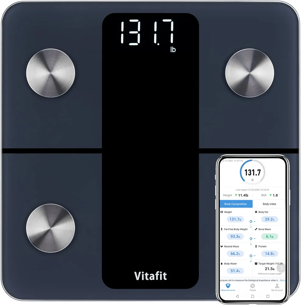 Vitafit Bascula de Baño Digital Grasa Corporal