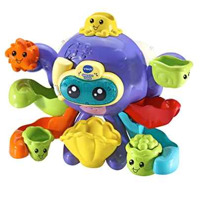 VTech - Pulpo bebé, Juega en el baño, Juguete de Agua para bebés +3 Meses, versión española