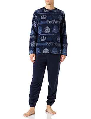 Women'secret De Manga Largo, Y Pantalón Pijama Mujer, Navy, L