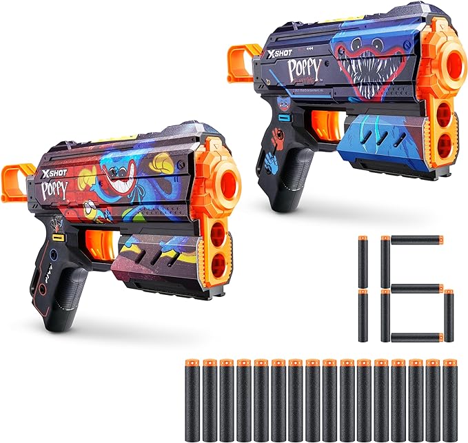 XSHOT-X-Shot Skins Flux Blaster-Poppy Playtime 2 Pack