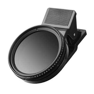 ZOMEI Densidad Neutral Ajustable Clip-on ND 2-400 Filtro de Lente con Clip para iPhone 6S, 6S Plus, Samsung Galaxy, y Smartphones Android (ND-ND400 ND Filtro)